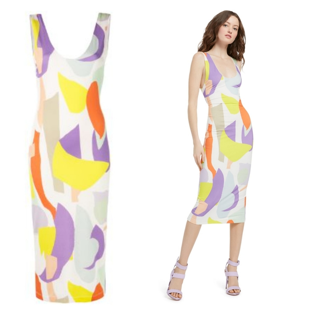 Alice + Olivia James Scoop-Neck Sleeveless Fitted Dress SIZE 4 NWT